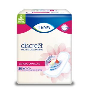 TENA PROTECTORES DIARIOS DISCREET LARGOS ALAS X 50 UND