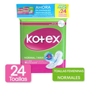 TOALLA KOTEX NORMAL MAXI ALAS X 24 UND