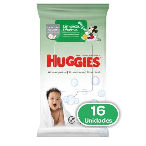 TOALLAS HUMEDAS HUGGIES LIMPIEZA EFECTIVA X 16 UND