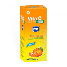 VITA C + ZINC EFERVESCENTE MANDARINA X 10 TABL