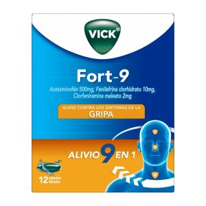 VICK FORT-9 GRIPA X 12 CAP