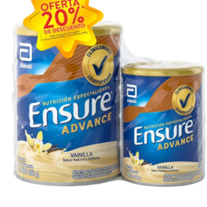 ALI - ENSURE ADVANCE VAINILLA - LATA x 850 GR + ENSURE ADVANCE - LATA x 400 GR VAINILLA  20% DESCUENTO - OFE ESP.