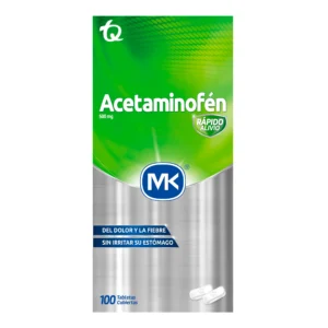 ACETAMINOFEN 500 MG - CAJA x 100 TAB (LAB  MK)