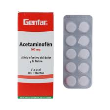 ACETAMINOFEN 500 MG - CAJA x 100 TAB