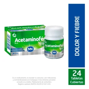 ACETAMINOFEN MK 500 MG - CAJA x 24 TAB (LAB  MK)