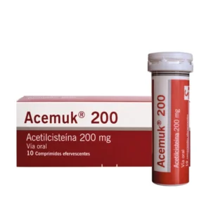 ACETILCISTEINA TAB EFERVESCENTE 200MG TUBOX10 (ACEMUK)