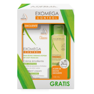 ADERMA EXOMEGA CONTROL CREMA EMOLIENTE - FCO 200 ML - GRATIS ACEITE DE DUCHA EMOLIENTE x 100 ML