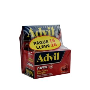 ADVIL MAX IBUPROFENO 400 MG PAGUE 16 LLEVE 20 CAP