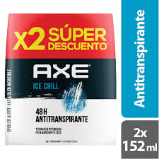 ANTITRANSP/ANTIBAC. AXE ICE CHILL SECO AEROSOL - FCO x 150 ML - GEATIS EGO ATTRACTION - POTE x 110 ML - OFERTA ESP.