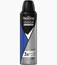 ANTITRANSP. REXONA CLINICAL MEN CLEAN AEROSOL - FCO x 150 ML