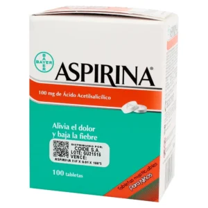 ASPIRINA NIÑOS 100 MG - CAJA x 100 TAB