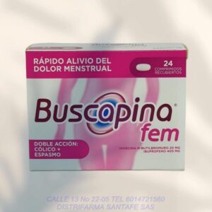 BUSCAPINA FEM 20 MG/400 MG - CAJA x 24 COMP. REC.