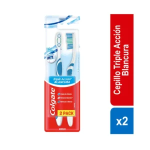 CEPILLO COLGATE TRIPLE ACCION BLANCURA MEDIANO - DUOPACK x 2 UND - OFERTA ESP