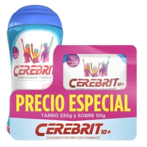 CEREBRIT 10+ KOLA GRANULADA SABOR FRESA - TARRO x 330 GR + 1 SOBRE x 50 GR - PRECIO ESPECIAL
