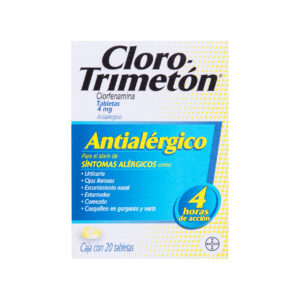 CLOROTRIMETON 4 MG - CAJA x 20 TAB