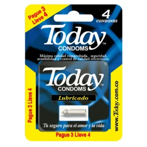 CONDONES TODAY LUBRICADO BLISTER PAGUE 3 LLEVE 4 UND
