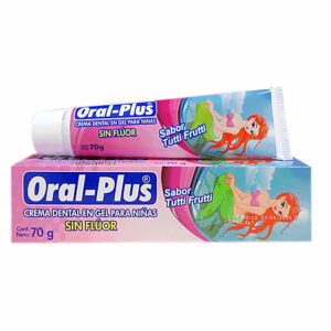 CREMA DENTAL EN GEL ORAL-PLUS - TUBO x 70 GR - SABOR TUTTI FRUTTI