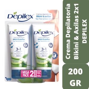 CREMA DEPILATORIA DEPILEX  BIKINI & AXILAS - PREPACK x 2 TUBOS x 100 GR C/U