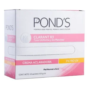 CREMA PONDS CLARANT B3 PIEL NORMAL A SECA - CAJA x 10 SOBRES x 10 GR C/U