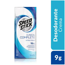 DESOD/ANTITRANS. SPEED STICK CLINICAL COMPLETE ANTIBACTERIAL DRY EN CREMA - SACHET x 9 GR