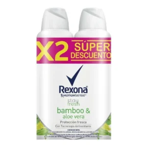 DESOD. REXONA MOTION SENSE BAMBOO AEROSOL - FCO x 90 GR - PREPACK x 2 - OFERTA