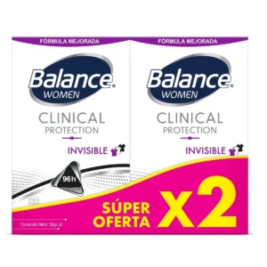 DESODORANTE BALANCE CREMA WOMEN CLINICAL INVISIBLE X 50 GR 2 UND PRECIO ESPECIAL