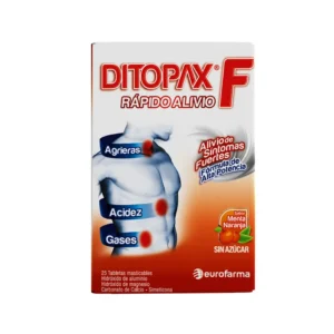 DITOPAX F TAB MASTICABLE CAJAX25 MENTA NARANJA
