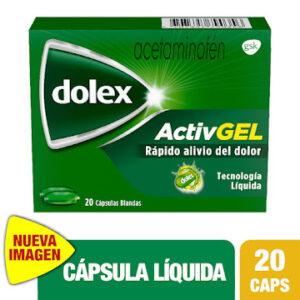 DOLEX ACTIVGEL ACETAMINOFEN 500 MG X 20 CAP