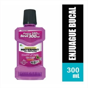 ENJUAGE BUCAL MISTERMINT FULL PROTECTION - PAGUE 180 ML - LLEVE 300ML - ICEBERRY