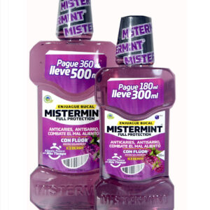 ENJUAGE BUCAL MISTERMINT FULL PROTECTION - PAGUE 360 ML - LLEVE 500 ML - ICERRY