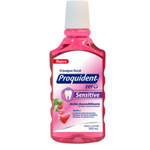ENJUAGUE BUCAL SENSITIVE PROQUIDENT ZERO CON FLUOR Y CITTO DE POTASIO - FCO x 200 ML - SABOR SANDIA