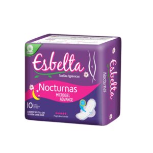 ESBELTA TOALLA HIGIENICA CON ALAS - PQTE x 10 UND