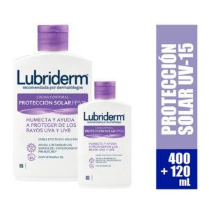 LUBRIDERM UV 15 - FCO x 400 ML + LUBRIDERM x 120 ML - OFERTA ESPECIAL- PREPACK