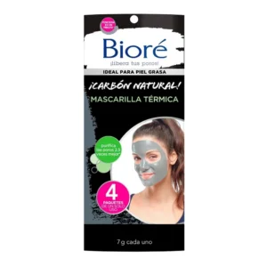 MASCARILLA BIORE TERMICA CON CARBOR NATURAL - CAJA x 4 PQTE x 7 GR C/U