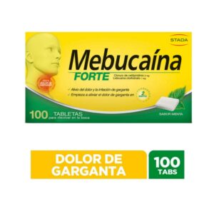 MEBUCAINA FORTE - CAJA x 100 TAB. SABOR MENTA