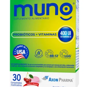 MUNO - D KIDS CON PROBIOTICOS + VITAMINAS - CAJA x 1 FCO x 30 COMP  MAST.