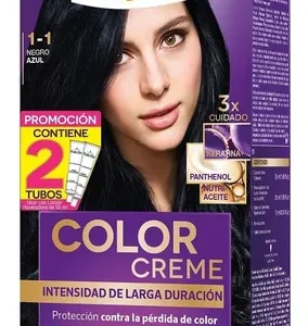 PALETTE 1-1 NEGRO AZUL INTENSIVE COLOR CREAM - TUBO x 50 GR + 2 LOCIONES REVELADORAS