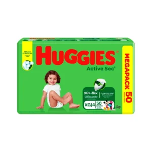 PAÑAL HUGGIES ACTIVE SEC ETAPA 4 - PQTE x 50 UND
