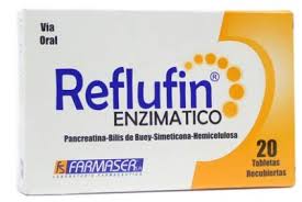 REFLUFIN ENZIMATICO - CAJA x 20 TAB. REC.