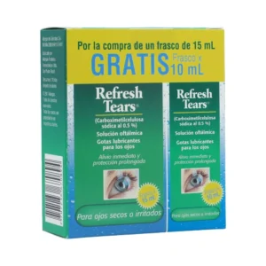 REFRESH TEARS 0.5% SLN OFT DUOPACK - FCO x 15 ML - GRATIS FCO x 10 ML - OFERTA ESPC.
