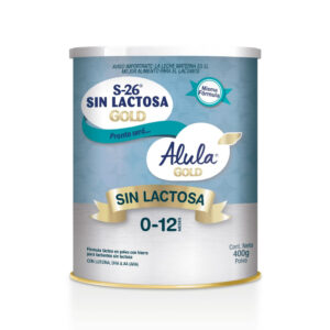 S26 SIN LACTOSA GOLD LECHE EN POLVO ALULA GOLD SIN LACTOSA 0 A 12 MESES - LATA x 400 GR