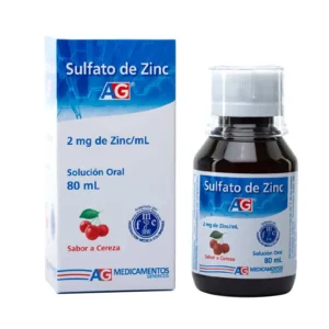 SULFATO DE ZINC 2 MG/ML SLN ORAL - FCO x 80 ML SABOR CEREZA
