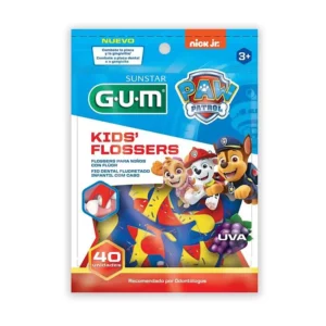 SUNSTAR GUM KIDS FLOSSERS PAW PATROL SABOR UVA - BOLSA x 40 UND
