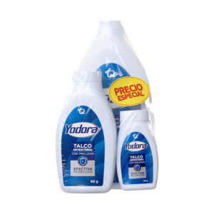 TALCO MEDICINAL YODORA - FCO x 300 GR + FCO x 90 GR + FCO x 30 GR - PRECIO ESPECIAL
