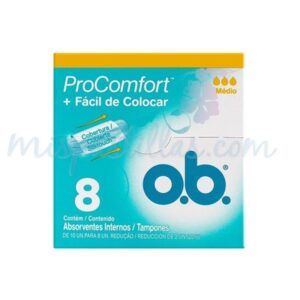 TAMPONES OB PROCOMFORT MEDIO - CAJA x 8 UND