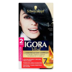 TINTE IGORA VITAL KIT 1-1 NEGRO AZUL DOBLE