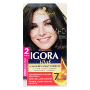 TINTE IGORA VITAL KIT 4-0 CASTANO MEDIANO DOBLE