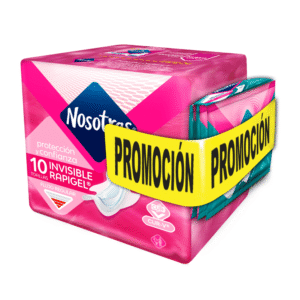 TOALLAS NOSOTRAS INVISIBLE RAPIGEL - PQTE x 10 UND + PROTECTORES - PREPACK