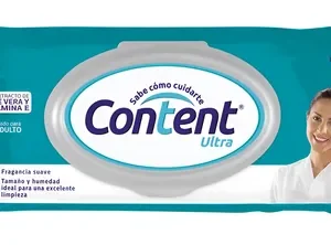TOALLITAS HUMEDAS CONTENT ULTRA CON ALOE VERA Y VITAMINA E - PQTE x 100 UND