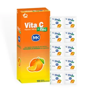 VITA C MK 500MG + ZINC NARANJA CX100TAB MASTICABLES (VITAMINA C)(TECNOQUIMICAS)
